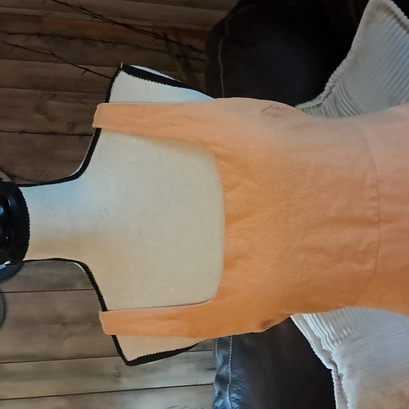 Lulus Women's Sz Medium Feel The Sun Shine Washed Orange Tassel Hem Dress - Picture 4 of 9